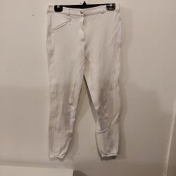 Vita ridbyxor med helgrip strl 38 Horze