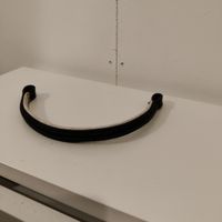 Svart pannband med vit fodring COB