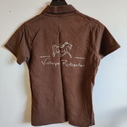 Brun kortärmad piké MEDIUM
