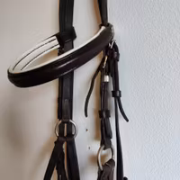 Mörkbrunt träns med pullargrimma COB