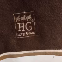 Brunt ländtäcke ull Horseguard full/x-fullt