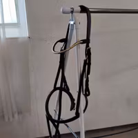 Mörkbrunt träns med klinker FULL