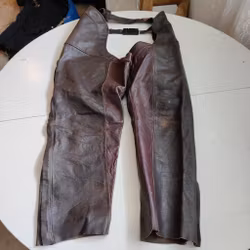 Bruna läderchaps Large/short