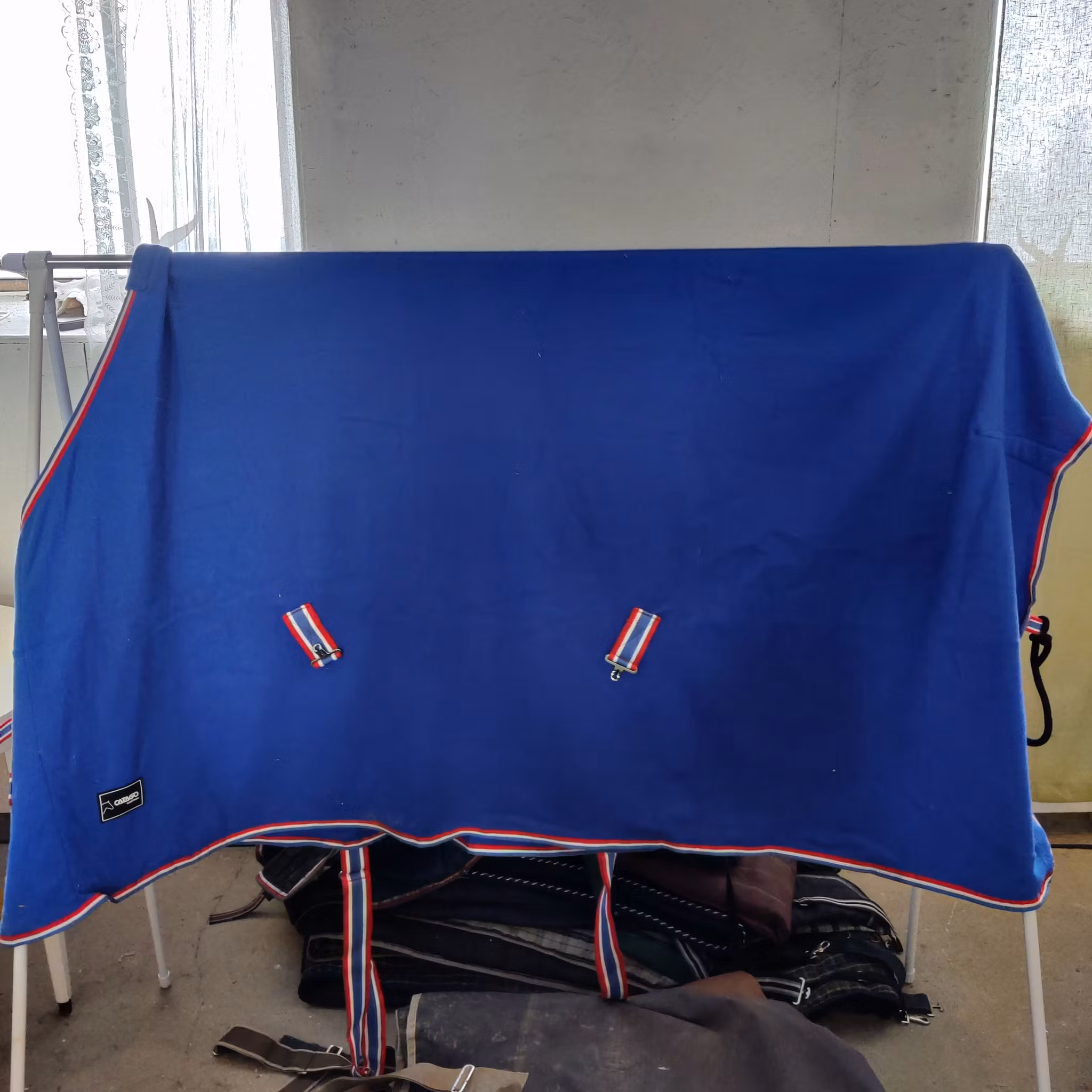 Blått fleecetäcke 155 cm CATAGO