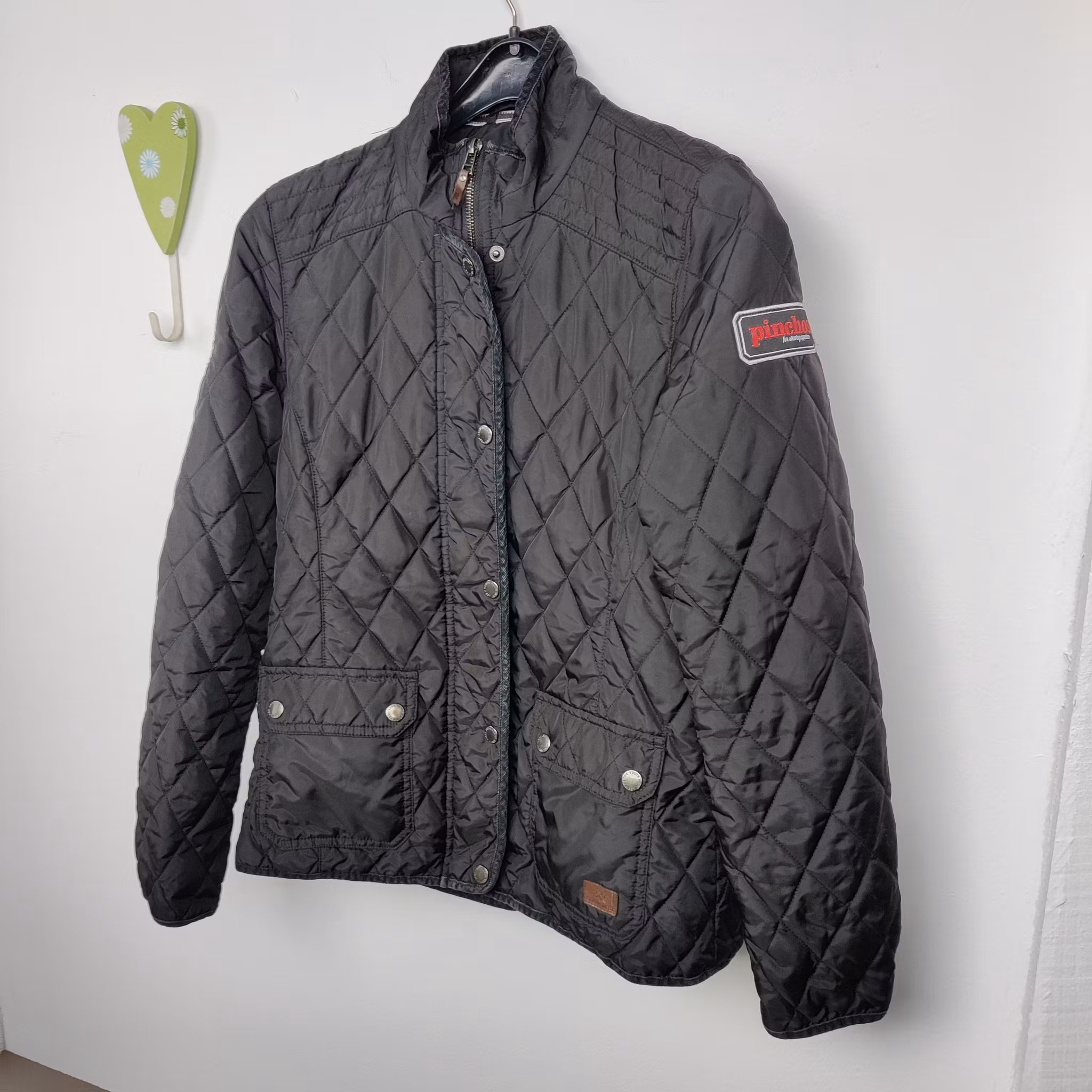 Svart quiltad jacka SMALL
