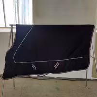 Svart fleecetäcke 135 cm Hansbo