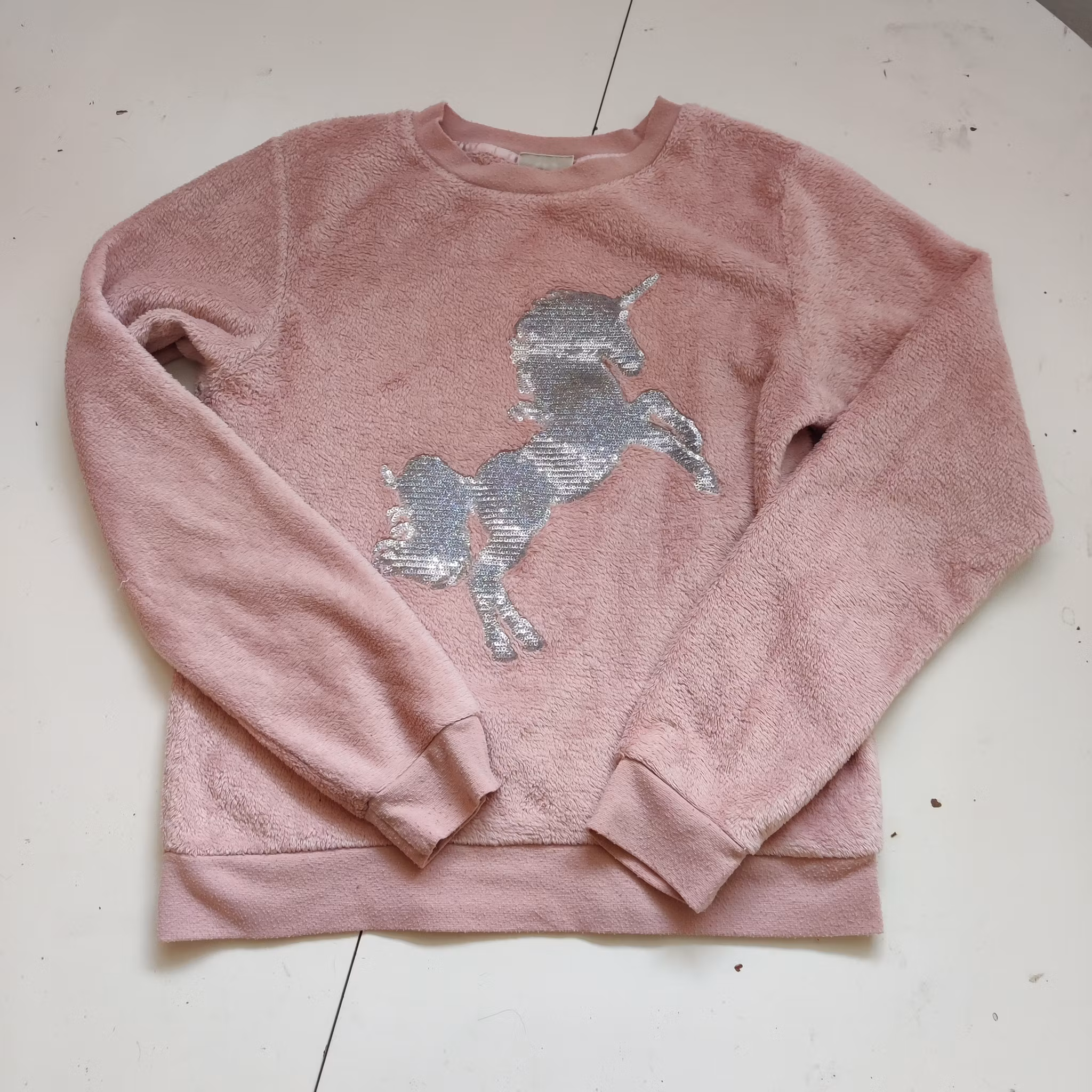Rosa tröja med enhörning 158/164