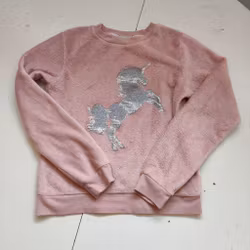 Rosa tröja med enhörning 158/164