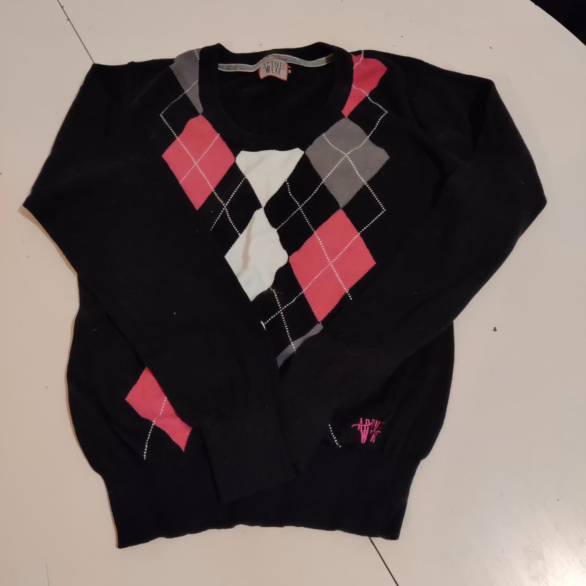 Svart stickad tröja Active Riding Wear MEDIUM