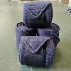 4 mörkblå fleecelindor