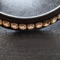Svart pannband med bling JH Collection 43 cm