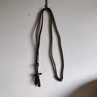 Svarta släta lädertyglar PONNY