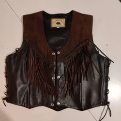 Skinnväst med fransar Western Running Bear XXL