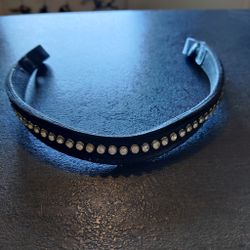 Svart pannband med bling 42.5 cm FULL