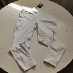 Vita ridtights med helgrip Equipage Ariel XL