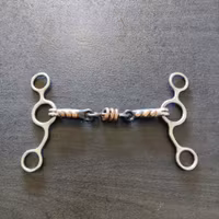 Tredelat sötmalm/kopparrullebett gag 14 cm