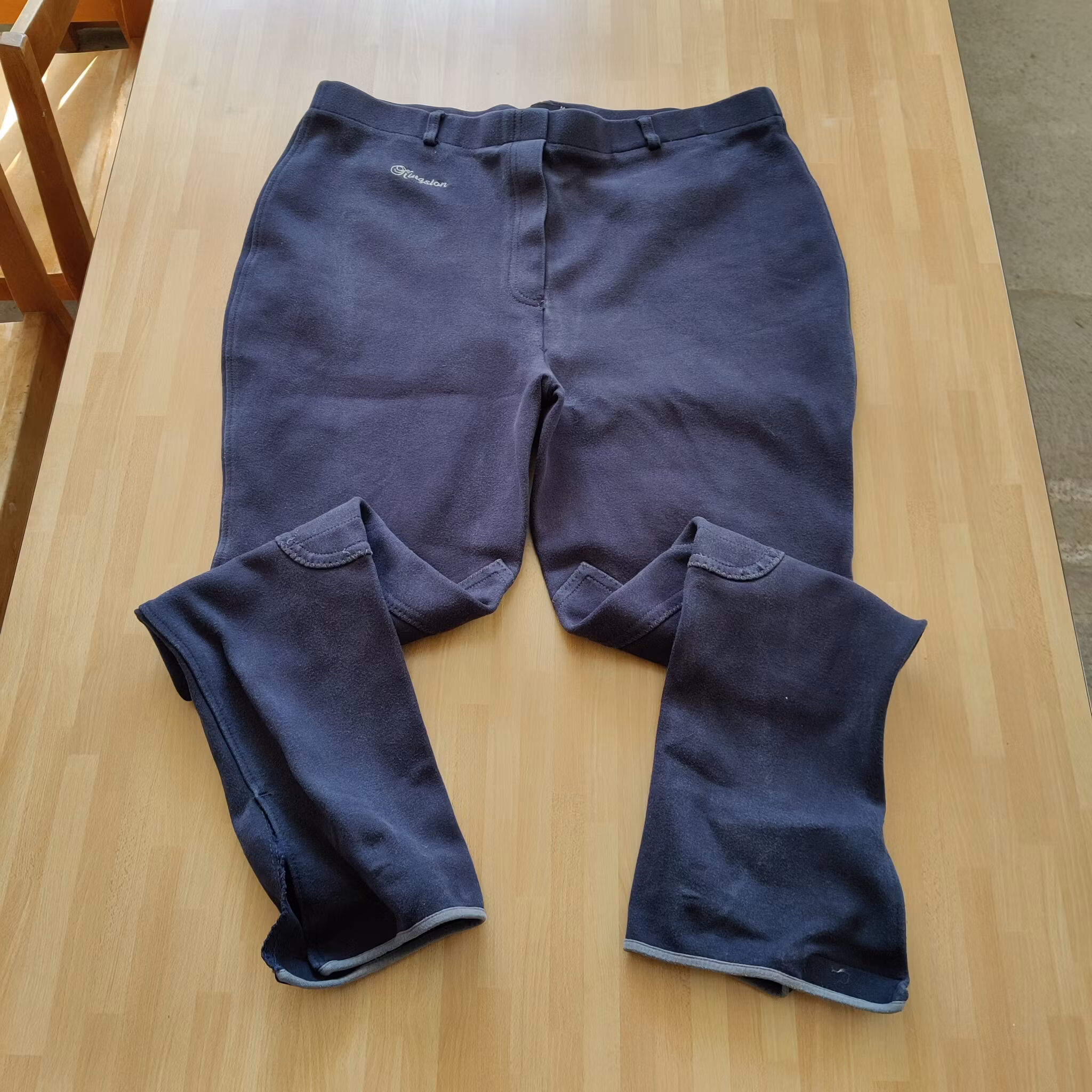 Blå pull-on tygskodda ridbyxor strl 50 Kingston