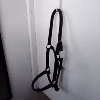 Svart lädergrimma FULL