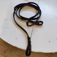 Bruna lädertyglar med stoppar Horse Head FULL
