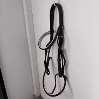 Svart träns med vit fodring Claridge House COB