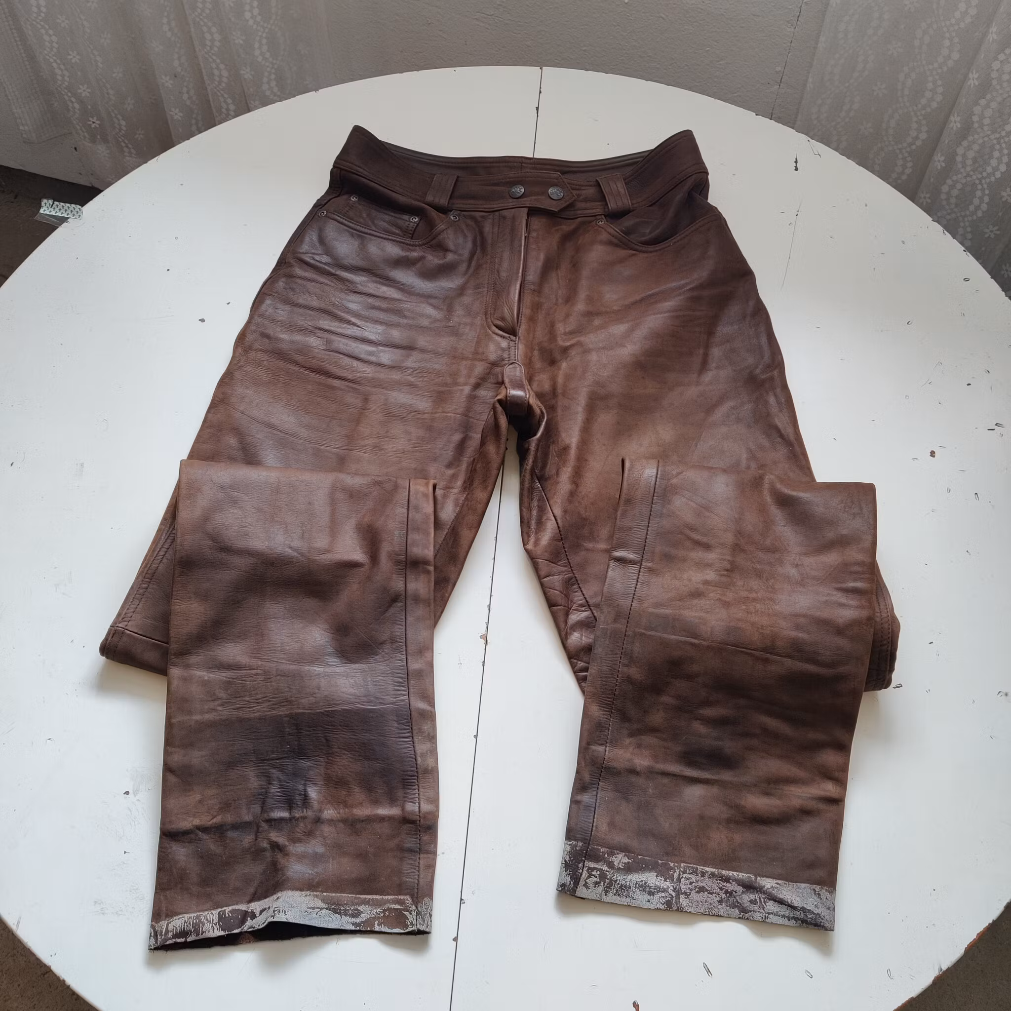 Bruna skinnbyxor western sorlek dam 42 Stirling