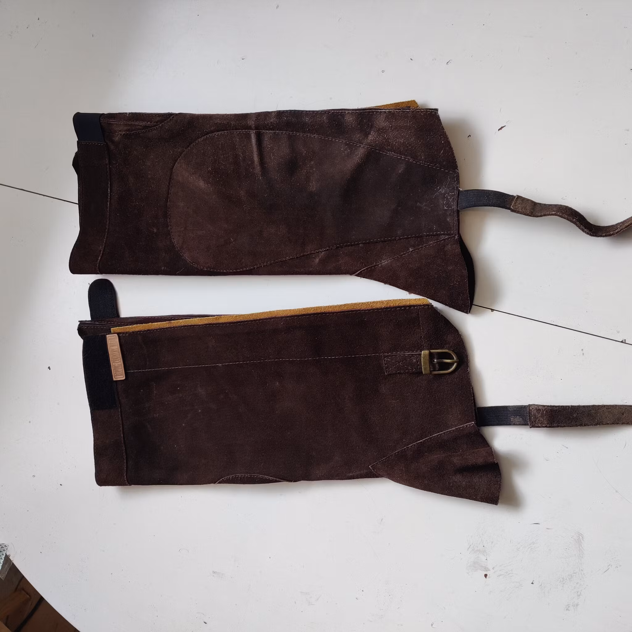 Bruna shortchaps i mocka Roping XL