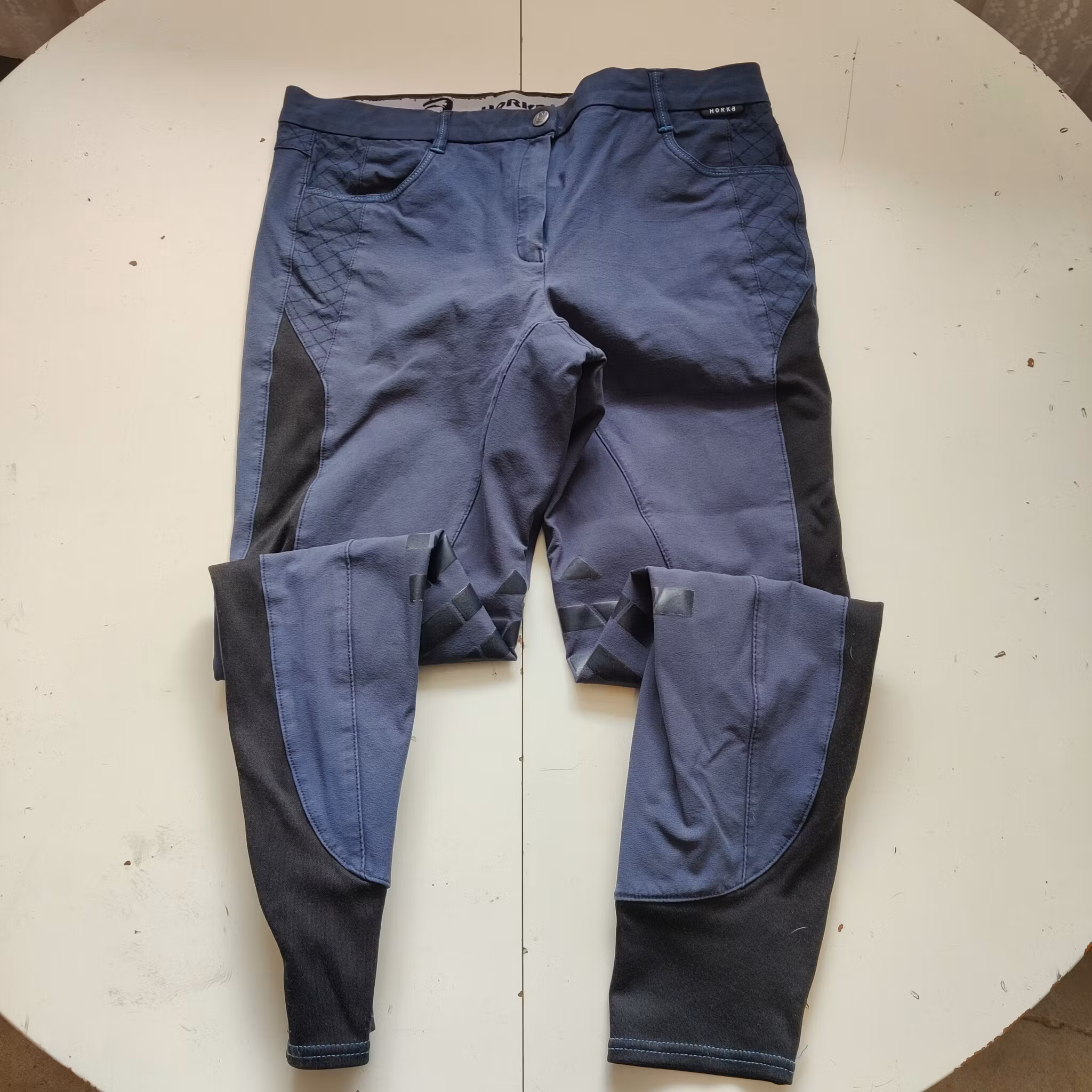 Blå ridbyxor med helgrip strl 42 Horka