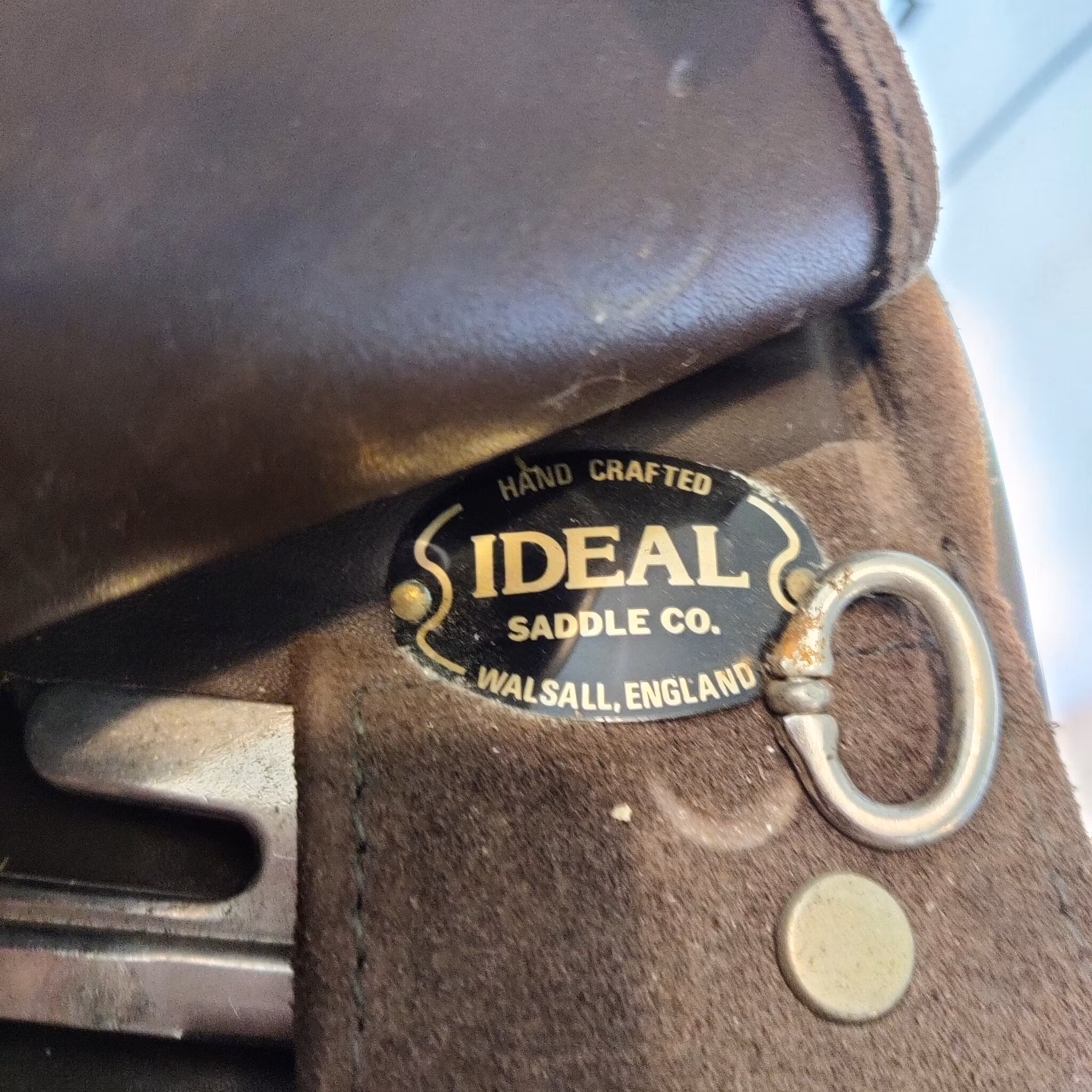 Walsall Ideal brun showsadel i mocka 15 tum 30  bom