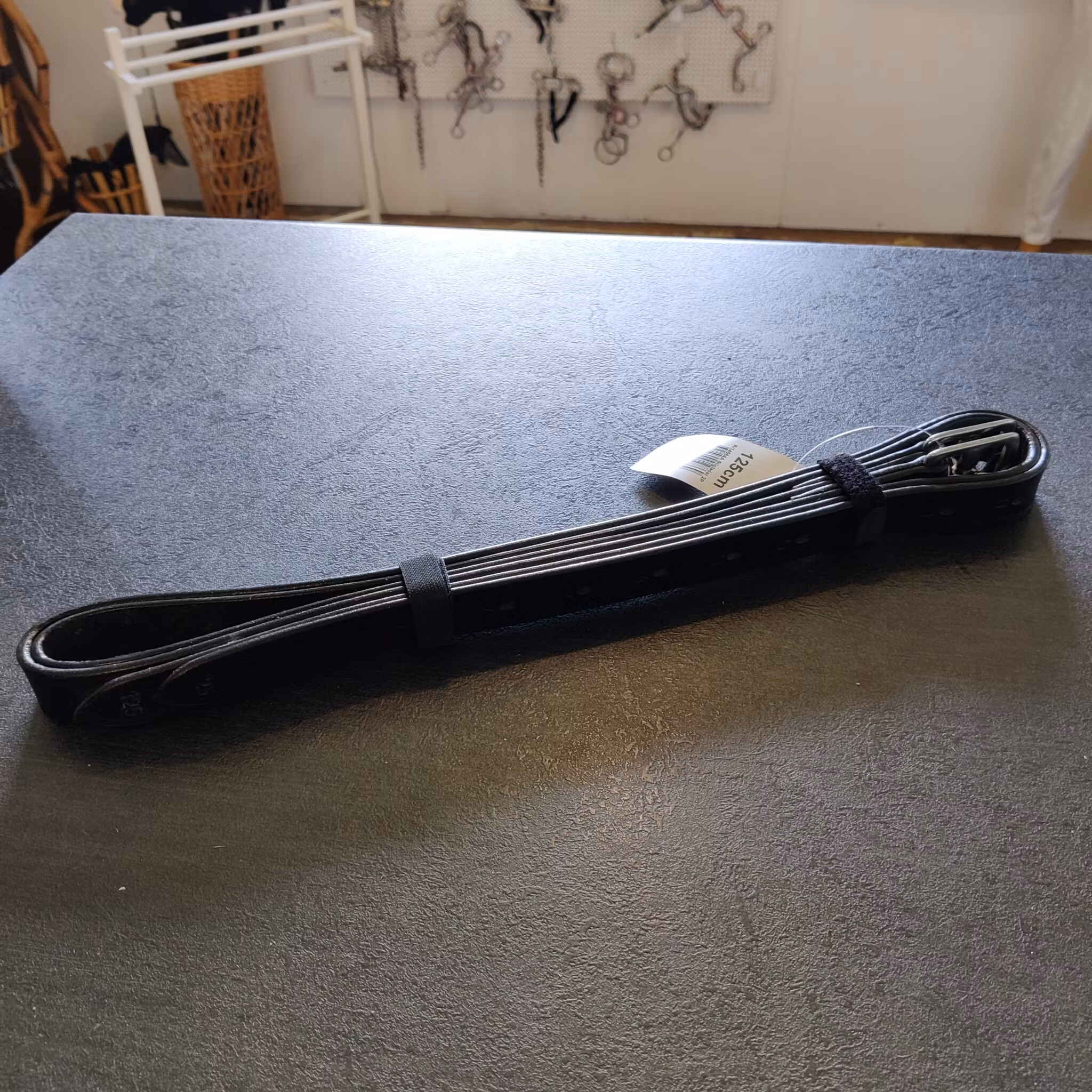 Svarta stigläder 125 cm