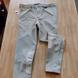 Beige knäskodda ridbyxor 48/50 Eurostar