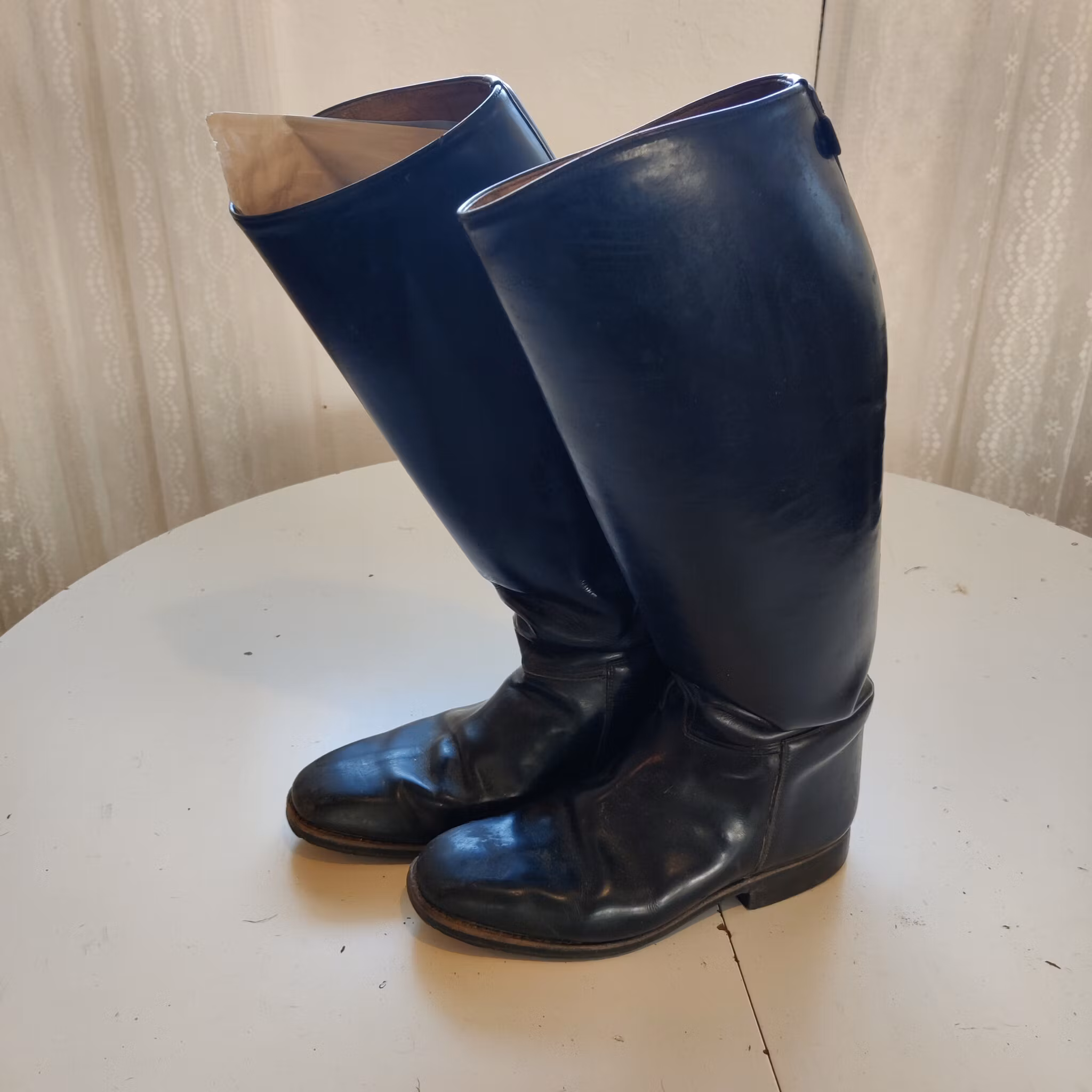 Svarta läderridstövlar strl 6.5 / 47 / 41 Cavallo
