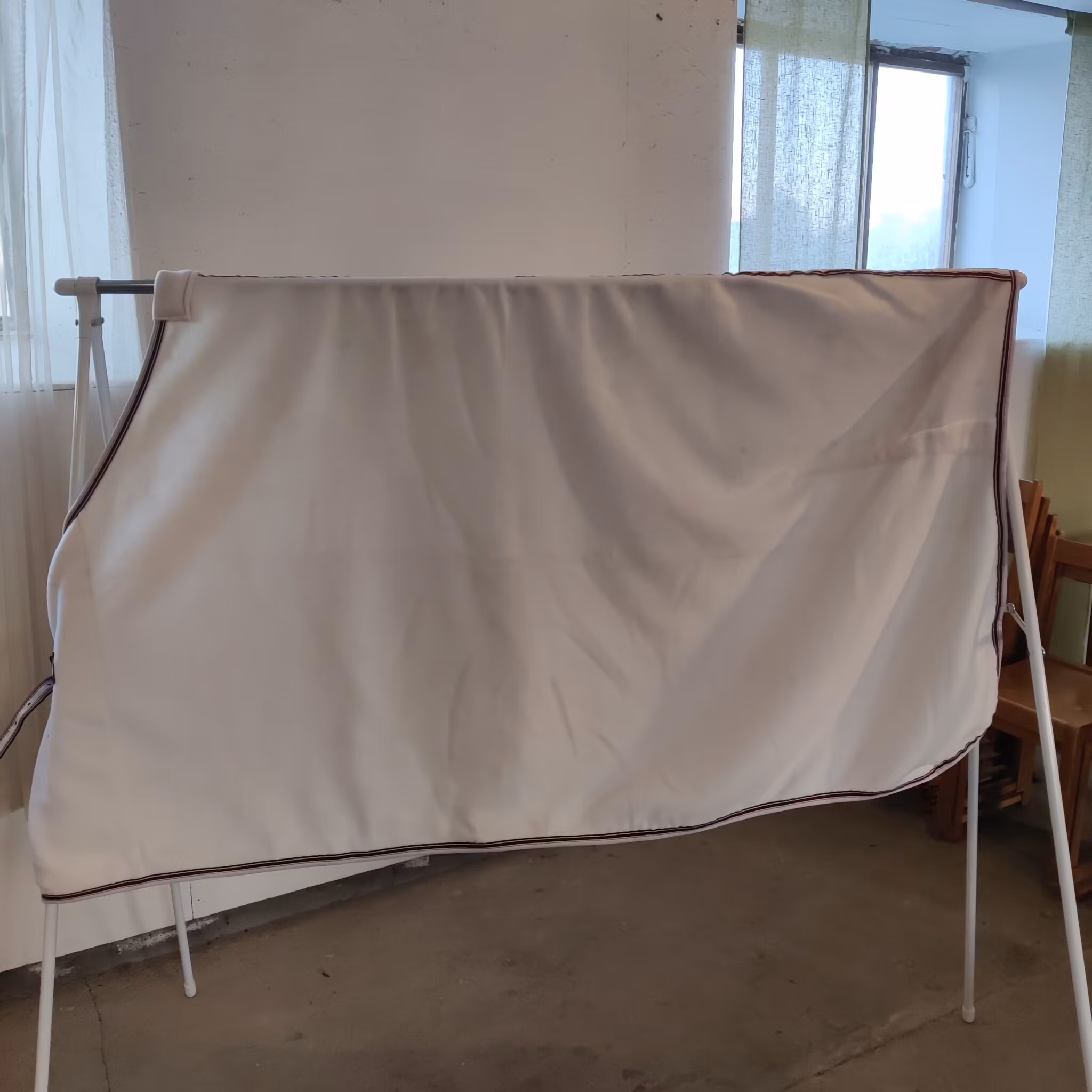 Vitt fleecetäcke 135 cm