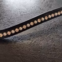 Svart pannband med bling COB