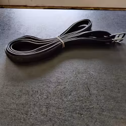 Svarta dubbelsydda stigläder 165 cm