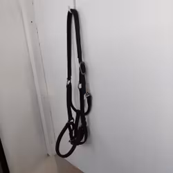 Svart lädergrimma FULL