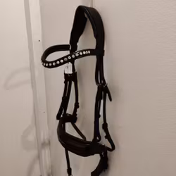 Svart kandar med bling och lack PONNY