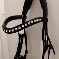 Svart kandar med bling och lack PONNY