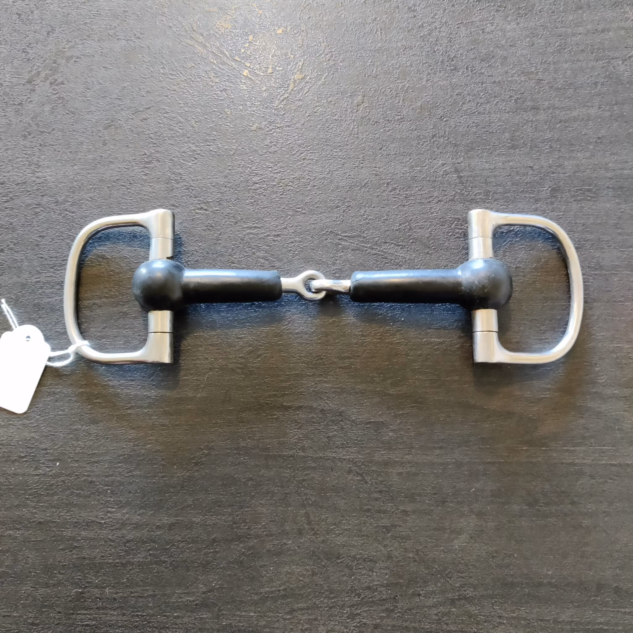 Ledat gummibett med d-ringar 14 cm