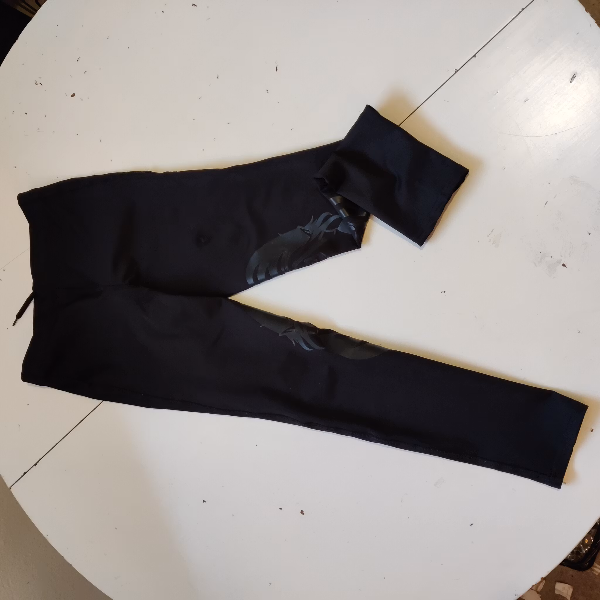 Svarta ridtights med knägrip strl 140 CRW