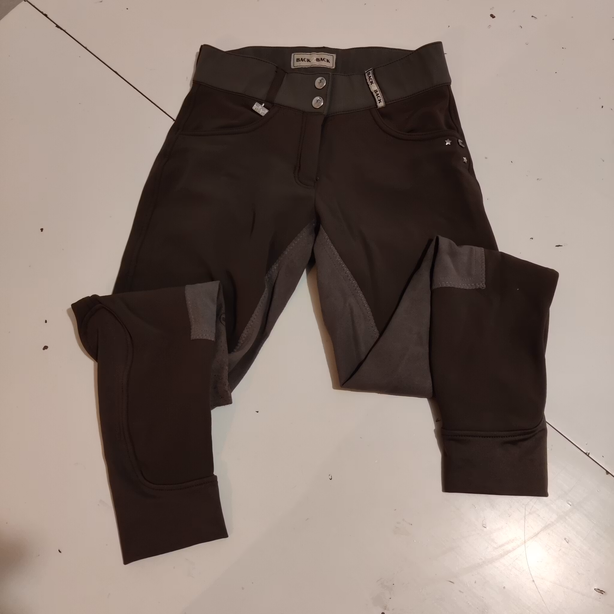 Grå helskodda ridbyxor strl 36 Back2back