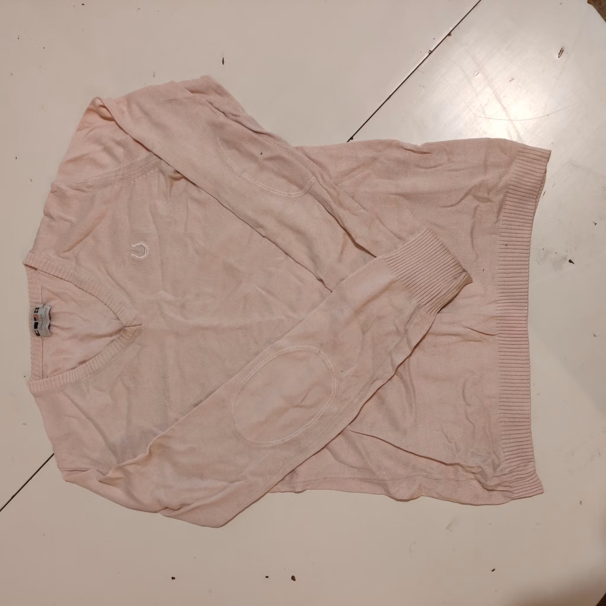 Tunn rosa stickad tröja SMALL