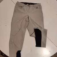 Ljusgrå ridbyxor med knägrip strl 38 Montar