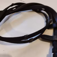 Svarta vävribbtyglar PONNY