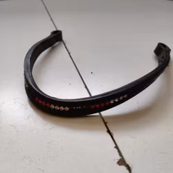 Svart pannband med bling 41 cm FULL