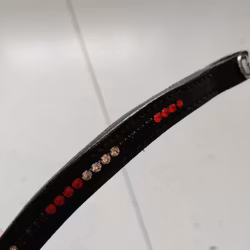 Svart pannband med bling 41 cm FULL