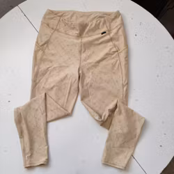 Ljusgula ridtights med knägrip JH Collection