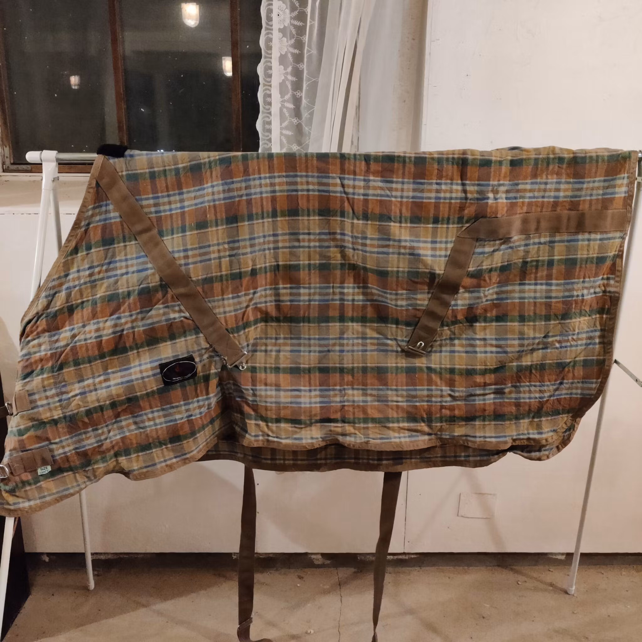 Rutigt bomullstäcke 135 cm