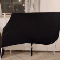 Svart fleecetäcke 120 cm