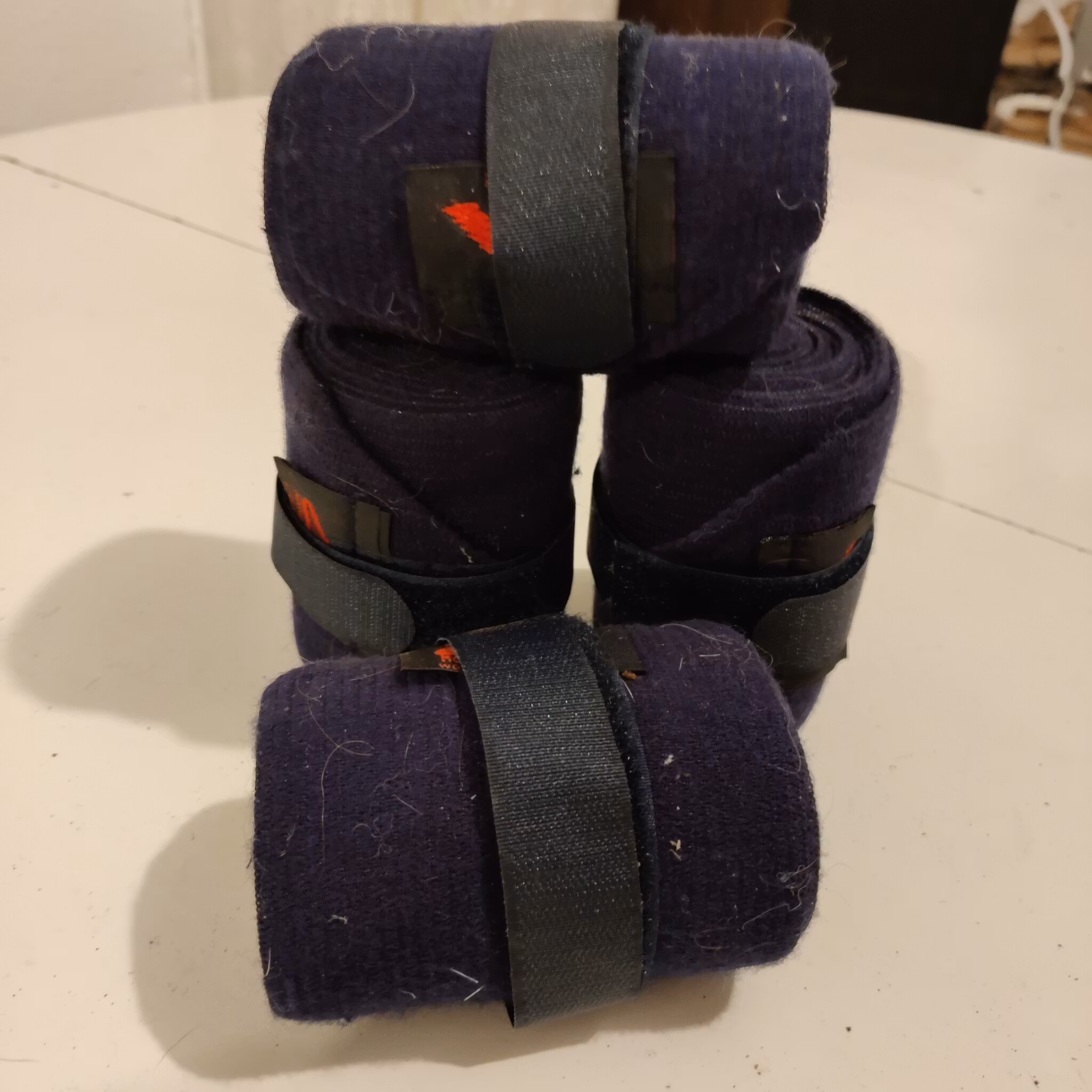 4 st blå elastiska lindor Horse Saver