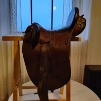 Brun stocksadel 17,5 tum